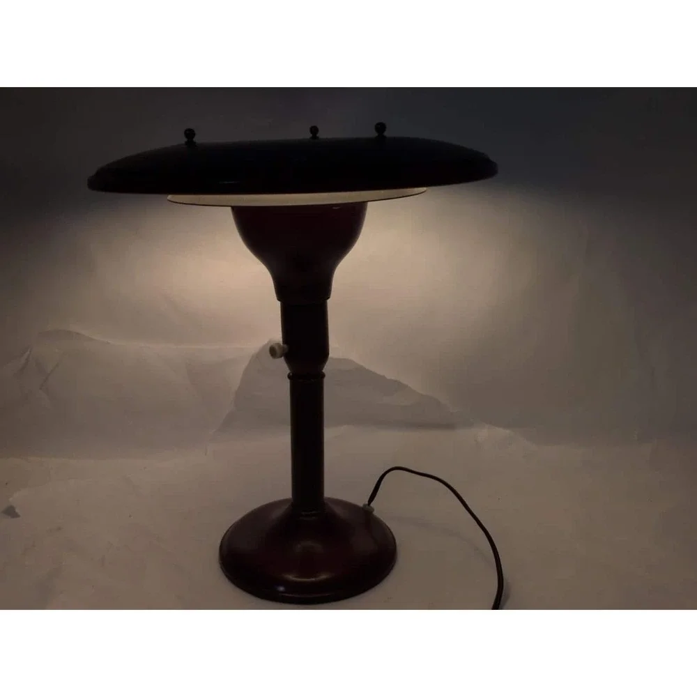 VTG Red Sight Light 1950s Flying Saucer Lamp MCM Mid Century MG Wheeler  Doane